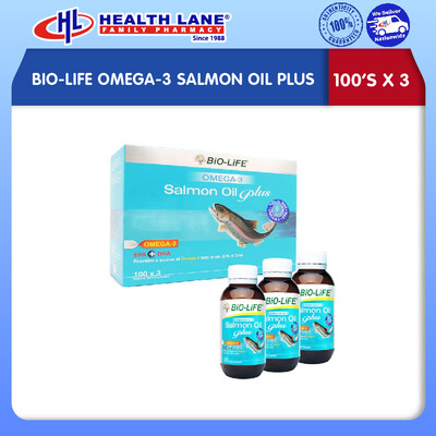 BIO-LIFE OMEGA-3 SALMON OIL PLUS (100'Sx3)